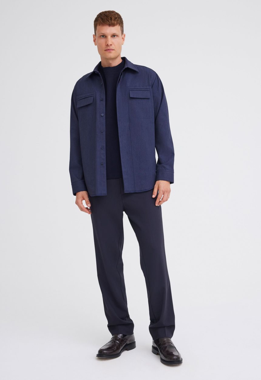 Jac+Jack Claye Merino Wool Pant - Darkest Navy